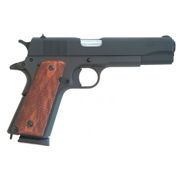 Picture of Cimarron A1, Semi-automatic, , Metal Frame Pistol, Full Size, 45ACP, 5" Barrel, Steel, Parkerized Finish, Black, Wood Grips, Fixed Sights, 8 Rounds, 1 Magazine 1911