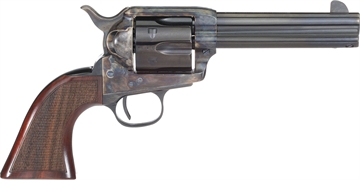 Picture of Cimarron Arizona Ranger 45 Colt (LC) 6 Shot, 4.75" Blue w/Engraved "Arizona Ranger" Steel Barrel, Blued Cylinder, Color Case Hardened Steel Frame, Checkered Walnut Grip, Exposed Hammer AR410