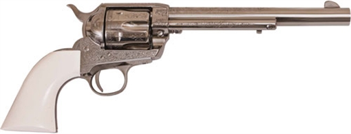 Picture of CIMARRON FRONTIER 357MAG PW FS 7.5" ENGRAVED NICKEL/IVORY PP405LNI