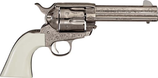 Picture of CIMARRON MELDRUM 357MAG PW FS 4.75" ENGRAVED NICKEL/IVORY MELDRUM357
