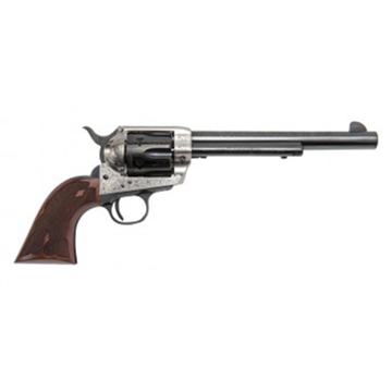 Picture of CIMARRON FIREARMS CO PIETTA FRONTIER 45LC 7.5 SILVER FRAME LASER PP415LSFW