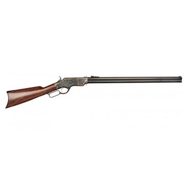 Picture of Cimarron 1860 Henry Steel Framed 45 Colt (Long Colt) 12+1 24" Blued Octagon Barrel, Color Case Hardened Stainless Steel Receiver, Walnut Fixed Stock, Right Hand CA236