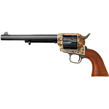 Picture of Cimarron Model P US Cavalry 45 Colt (LC) 6 Shot, 7.50" Blued Steel Barrel & Cylinder, Color Case Hardened Steel Frame, Walnut w/OWA Cartouche Stamp Grip, Exposed Hammer CA514M00