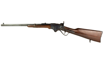 Picture of Cimarron 1865, Spencer, Lever Action, 45 Long Colt, 20" Round Barrel, Case Hardened Finish, Blued Barrel, Walnut Stock, 7 Rounds AS530