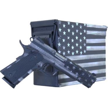 Picture of Citadel 1911 A-1 Flag Series with Ammo Can .45 Auto 8rd Magazine 5" Barrel Greyscale Flag Cerakote CITC45MUSGAC 682146888638