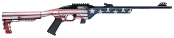 Picture of Citadel TRAKR, Semi-automatic Rifle, 22 LR, 18" Threaded Barrel, Matte Finish, Red/White/Blue, Synthetic Furniture, Fiber Optic Front and Adjustable Rear Sights, 1 Magazine, 10 Rounds CIT22LRBUSA