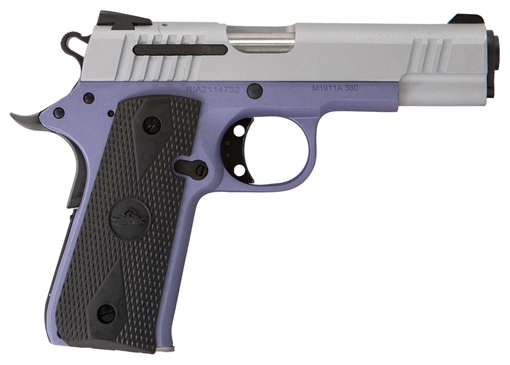 Picture of Citadel M1911 Baby Compact Frame 380 ACP 7+1, 3.75" Stainless Steel Barrel, Silver Serrated Steel Slide, Crushed Orchard Cerakote Aluminum Frame w/Beavertail, Ambidextrous CIT380OLALA