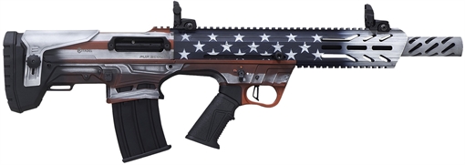 Picture of Citadel Pup Scout 12 Gauge Semi-Auto 3" 5+1 18.50" Steel Barrel, USA Flag Picatinny Rail Aluminum Receiver, Picatinny Handguards, Adj Cheek Riser Synthetic Stock, Black Polymer Grip FRPS1218USA