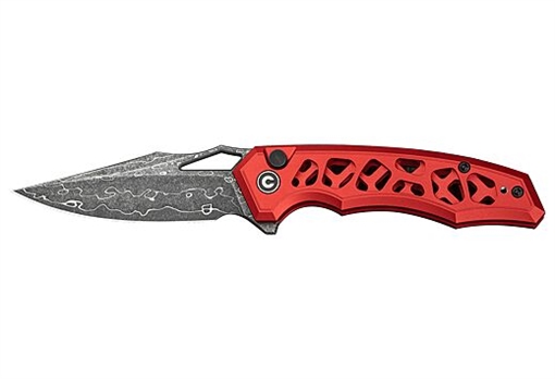 Picture of CIVIVI KNIFE ANAAKI 2.98" SKELETONIZED RED DAMASCUS C24039DS1