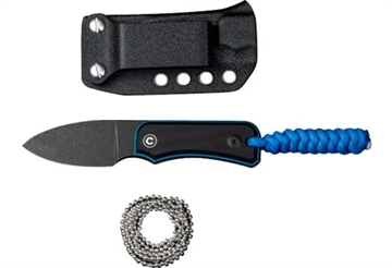 Picture of CIVIVI Knives CIVIVI Baby Banter Fixed Blade Knife Black / Blue G10 Handle C23045-1 C230451