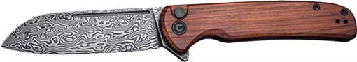 Picture of CIVIVI KNIFE CHEVALIER 3.46" CUIBOURTIA WOOD/BLK DAMASCUS C20022DS1