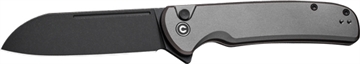 Picture of Civivi Knives C20022B-3 Chevalier II EDC 3.47" Folding Sheepsfoot Plain Satin 14C28N Steel Blade, Gray Aluminum Handle C20022B-3 C20022B3