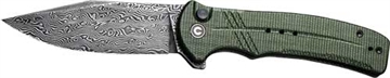 Picture of CIVIVI KNIFE COGENT 3.47" GREEN MICARTA/DAMASCUS BTTN LK C20038DDS1