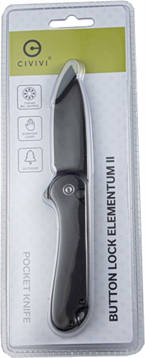 Picture of CIVIVI KNIFE ELEMENTUM II 2.96 " G-10/BLK STONEWASH CLAM PACK C18062P1CP