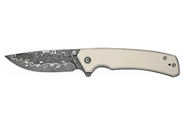 Picture of CIVIVI KNIFE MERIT 3.28" IVORY G10/DAMASCUS LINER LOCK C24012DS1