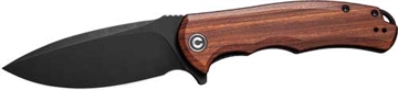 Picture of CIVIVI KNIFE PRAXIS 3.75" CUIBOURTIA WOOD/BLACK STNWSH C803H