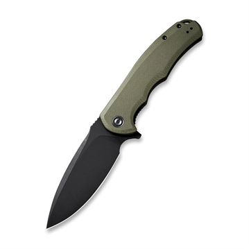 Picture of Civivi Knives Praxis 3.75" Folding Plain Black Stonewashed 9Cr18MoV SS Blade, OD Green Textured G10 Handle C803F