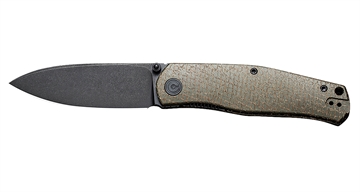 Picture of Civivi Knives C22007-2 Sokoke EDC 3.35" Folding Drop Point Plain Black Stonewashed 14C28N Steel Blade, Green Textured Burlap Micarta Handle C22007-2 C220072