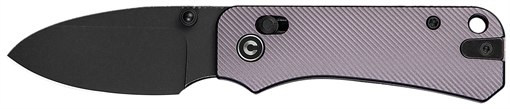 Picture of Civivi Knives Baby Banter 2 2.34": Folding Drop Point Plain Black Stonewashed Nitro-V Steel Blade, Purple Textured Aluminum Handle C23074-2