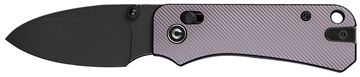 Picture of Civivi Knives Baby Banter 2 2.34": Folding Drop Point Plain Black Stonewashed Nitro-V Steel Blade, Purple Textured Aluminum Handle C23074-2