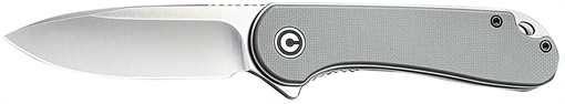 Picture of Civivi Knives Elementum 2.96" Folding Tanto Plain Black Stonewashed D2 Steel Blade, 4.03" Gray Textured Micarta Handle C907B