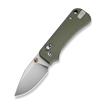 Picture of CIVIVI Knives CIVIVI Baby Banter 2 - TG Thumb Stud & Crossbar Lock Knife Milled Green / Red G10 Handle (2.34"" Satin Finished 14C28N Blade)    C24074-1