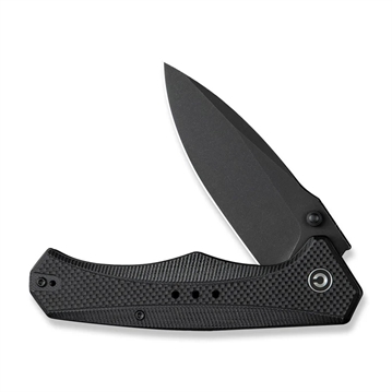 Picture of CIVIVI Knives CIVIVI Photonix Flipper & Thumb Stud Knife Black Coarse G10 Handle (3.7"" Black Stonewashed 14C28N Blade) C23081B-1