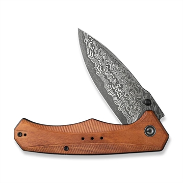 Picture of CIVIVI Knives CIVIVI Photonix Flipper & Thumb Stud Knife Guibourtia Wood Handle (3.7"" Damascus Blade) C23081B-DS1