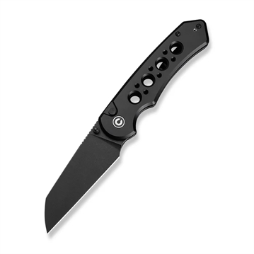 Picture of CIVIVI Knives CIVIVI Pragma Prime Thumb Stud & Button Lock Knife Black Aluminum Handle (3.49"" Black Stonewashed 14C28N Blade)    C24067-1