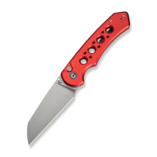 Picture of CIVIVI Knives CIVIVI Pragma Prime Thumb Stud & Button Lock Knife Red Aluminum Handle (3.49"" Stonewashed 14C28N Blade) C24067-2 724065714862
