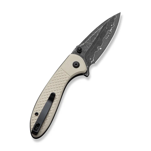 Picture of CIVIVI Knives Faeger Flipper & Thumb Stud & Button Lock Knife Milled Ivory G10 Handle C24031-DS1 724065715388