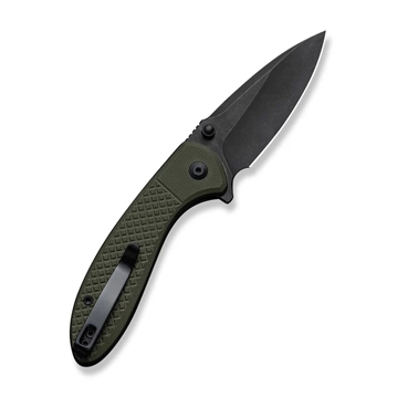 Picture of CIVIVI Knives Faeger Flipper & Thumb Stud & Button Lock Knife Milled OD Green G10 Handle C24031-2 724065715364