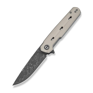 Picture of CIVIVI Knives Navo Flipper Knife Ivory G10 Handle (3.25"" Damascus Blade) C25015A-DS1 724065715609