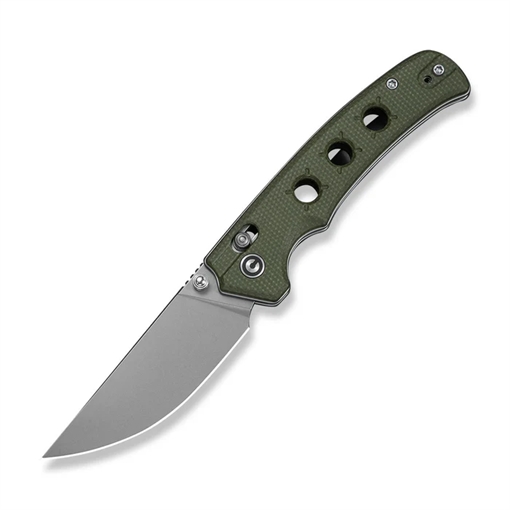 Picture of CIVIVI Knives Noctis Thumb Stud & Crossbar Lock Knife Olive Canvas Micarta Handle (2.98"" Stonewashed Nitro-V Blade) C24020C-3 724065716057