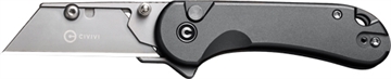 Picture of Civivi Knives C23039B-4 Elementum Utility All Purpose Utility Plain 6Cr13 Stainless Steel Blade, Gray Aluminum Handle, 3 Blades & Pouch C23039B-4 C23039B4
