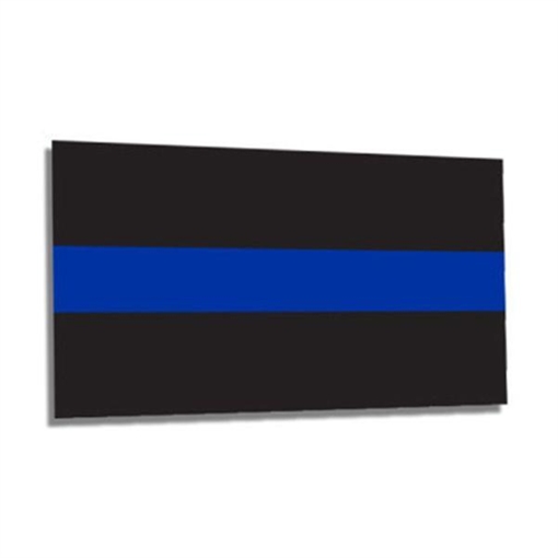 Picture of Thin Blue Line Classic Thin Blue Line Sticker, 3 x 4.5 in BLACK-BLUE-S-712