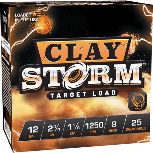 Picture of Fiocchi Ammunition CLAY STORM 12 GAUGE 2-3/4'' 1-1/8OZ #8 SHOT 1250 FPS 25/BOX 12CS18X8 12CS118X8