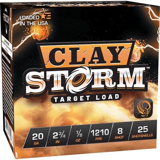 Picture of Fiocchi Ammunition CLAY STORM 20 GAUGE 2-3/4'' 7/8OZ #8 SHOT 1210 FPS 25/BOX 20CS8