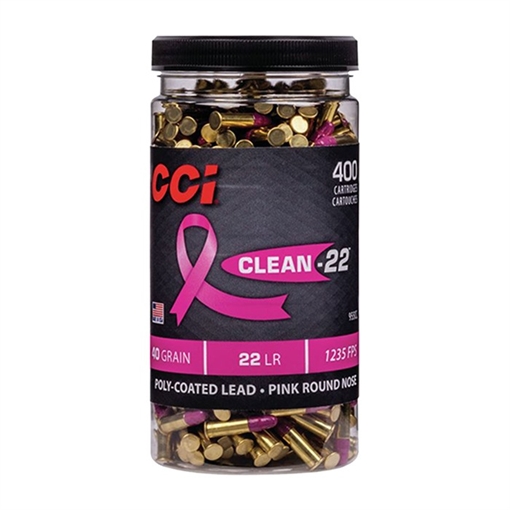 Picture of CLEAN-22 PINK 22 LONG RIFLE HV TARGET AMMO 955CC CASE -
