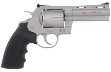 Picture of Colt's Manufacturing Anaconda, Revolver, 44 Magnum, 4.25" Barrel, Matte Stainless Steel Finish, Hogue Rubber Grip, Adjustable Rear Sight, Red Ramp Front Sight, 6 Rounds ANACONDA-SM4RTS ANACONDASM4RTS