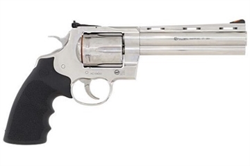 Picture of Colt's Manufacturing Anaconda, Revolver, 44 Magnum, 6" Barrel, Matte Stainless Steel Finish, Hogue Rubber Grip, Adjustable Rear Sight, Red Ramp Front Sight, 6 Rounds ANACONDA-SM6RTS