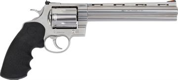 Picture of Colt's Manufacturing Anaconda, Revolver, 44 Magnum, 8" Barrel, Matte Stainless Steel Finish, Hogue Rubber Grip, Adjustable Rear Sight, Red Ramp Front Sight, 6 Rounds ANACONDA-SM8RTS