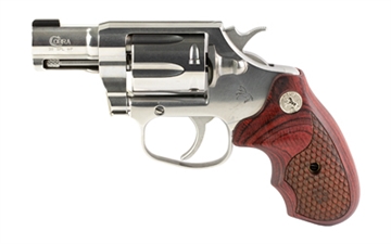 Picture of Colt's Manufacturing Cobra, Revolver, 38 Special, 2", Silver, 6 Rounds, Stainless Steel, Brass Bead Front Sight, Upgraded Snake Scale Pattern Walnut Grips COBRA-SB2BB-TLS
