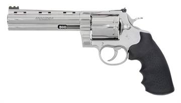 Picture of Colt's Manufacturing Anaconda, Target, Revolver, 44 Magnum, 6" Barrel, Stainless Steel Finish, Hogue Rubber Grip, Adjustable Rear Sight, Green Fiber Optic Front Sight, 6 Rounds ANACONDA-SP6RFT
