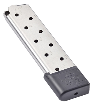 Picture of CMC Products 12150 Power Mag Plus 10rd 45 ACP Fits 1911 Government Stainless Steel w/ Black Base Pad 12150 M-PMP-45FS10