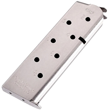Picture of CMC Products Match Grade Magazine, 45ACP, 8 Rounds, Fits 1911, Includes Polymer Base Pad, Stainless M-MG-45FS8