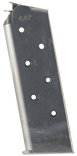 Picture of Chip McCormick Shooting Star Officer's 1911 Handgun Magazine .45 ACP Stainless Steel 7/rd M-MG-45CP7