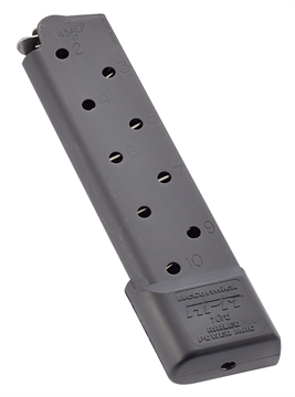 Picture of CMC Products Power Mag Railed 10rd 45 ACP Fits 1911 Government Black Stainless Steel MRPM45FS10B