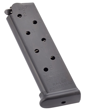 Picture of CMC Products Magazine, Railed Power Mag (RPM), 45ACP, 8 Rounds, Fits 1911, Stainless, Black M-RPM-45FS8-B MRPM45FS8B