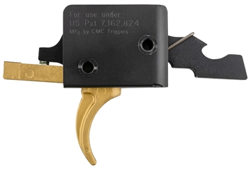 Picture of CMC Triggers Drop-In Gold Finger Single-Stage Curved Trigger w/ 3-3.50 lbs Draw Weight & Gold Finish 91501GF